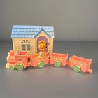 VTG Mattel Barbie Kelly Doll Nursery School And Train with 4 Cars 1990s
