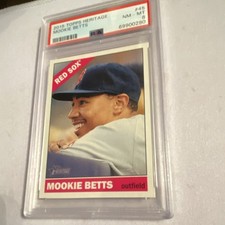 Topps 2015 Heritage Mookie Betts #45 PSA 8 Boston Red Sox Base Set Baseball Card
