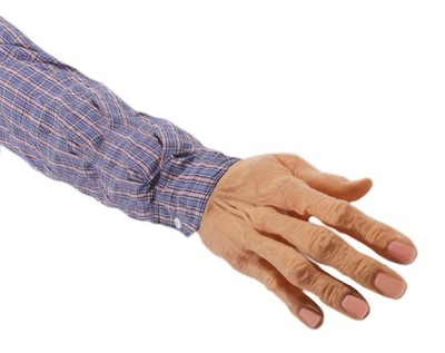 Joker Ghastly Severed Arm With Sleeve Halloween Decoration One Size, Beige 