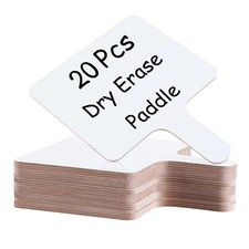 20 PCS 8x10 Inch Dry Erase Paddle Handheld Wooden White Board Double Sided