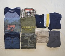 Boys 3T 4T Clothing Bundle 10pcs - Tops  Bottoms Assorted Brands Good Condition