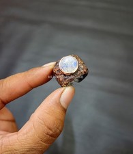 Rainbow Moonstone Ring Copper Wire Wrapped Ring Gemstone Handmade Ring