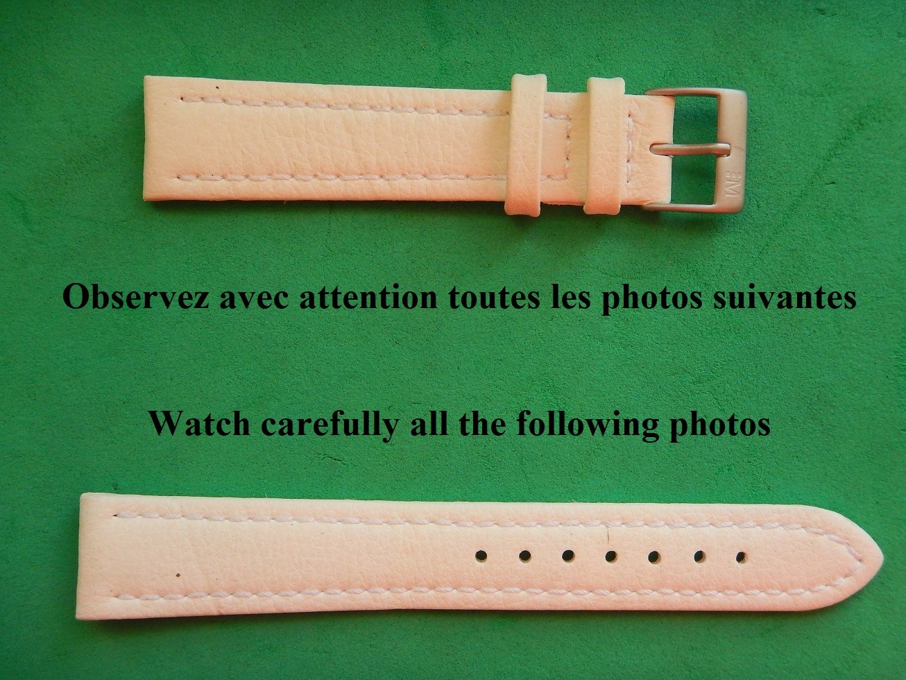Bracelet montre 18mm blanc anti-transpiration et résistant à l'eau