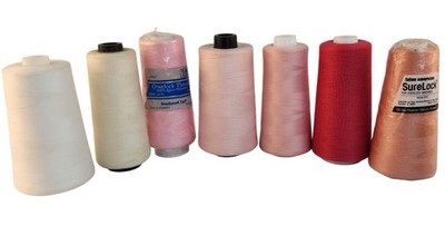 Overlock Thread Spools Lot Of 7 Various Colors  Polyester Sewing Serger