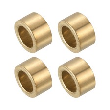 6mm Bore x12mm OD x10mm Length Sleeve Bearings Gold Tone, Pack of 4 