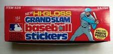 1978 FLEER BASEBALL HI-GLOSS GRAND SLAM STICKERS, Full Wax Box, FASC