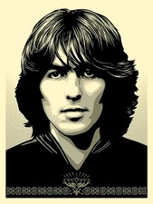 Poster For George Harrison Shepard Fairey AP Screen Print Poster Obey Silver Ed