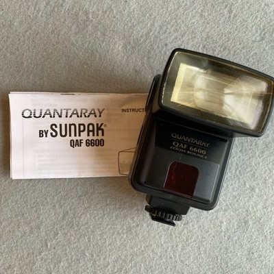 Quantaray by Sunpak QAF 6600 Zoom Bounce Shoe Mount Flash for Minolta UNTESTED