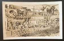 1951 RPPC Cleveland OH Dillon’s Mechanical City Model Railroad Diorama Postcard