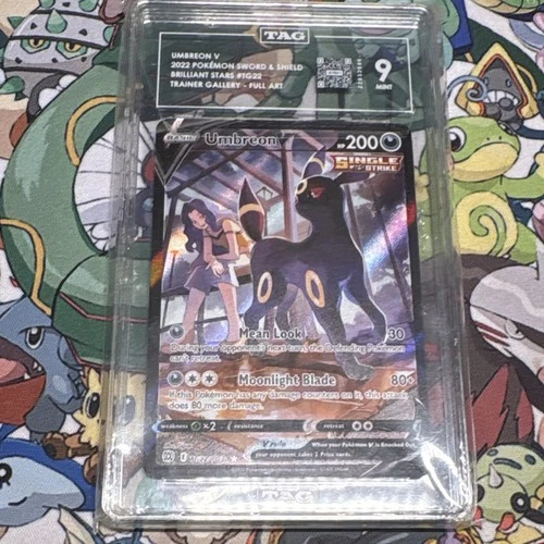Pokémon TCG Umbreon V TG22 Brilliant Stars Ultra Rare Full Art Holo TAG 9