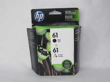 Genuine HP 61 Black  Tri-color Ink Cartridges 2-Pack CR259FN Exp March 2017