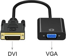 Adattatore DVI a VGA Cavo Convertitore DVI-D a VGA | 24+1 Supporto 60Hz e 3D