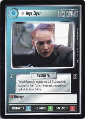 Star Trek CCG Inge Eiger Near-Mint/NM Common   First Contact 1997
