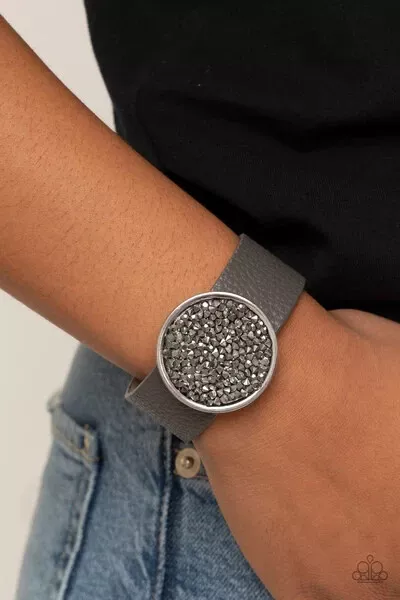Paparazzi grey wrap bracelet clearance