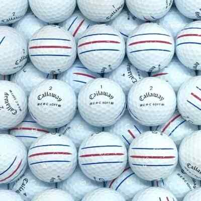Callaway ERC Soft Triple Track Used Golf Balls 50 In Mint Condition, AAAAA
