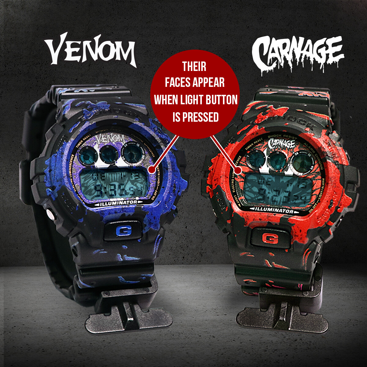 Venom 2 Carnage Spider Man Hero Movie Comic Custom G-Shock Venom 2 Carnage Spider Man Hero Movie Comic Custom G-Shock