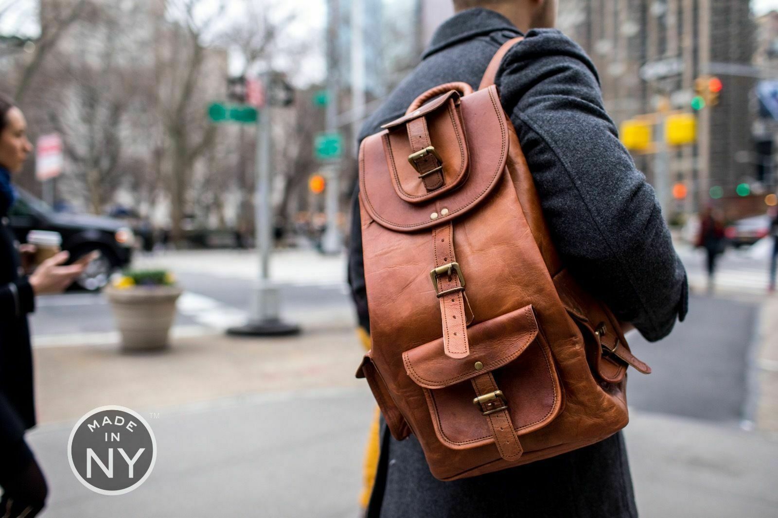 Men's 18 Inch Laptop Backpack - Travel School Shoulder Bag Rucksack-image