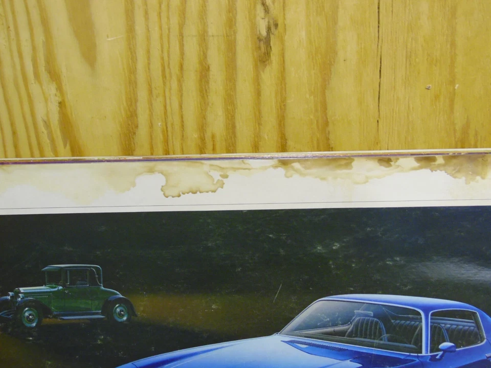 Vintage Chevrolet 1972 Camaro RS Coupe   Dealership Promo cardboard 32x18" - Image 4 of 4