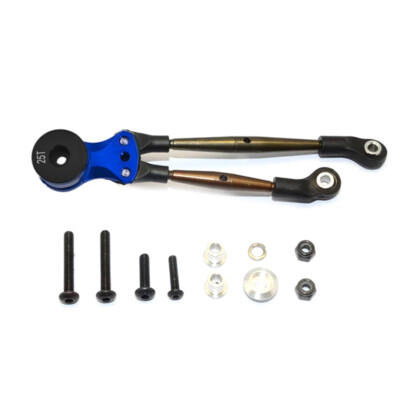 Blue Aluminum Servo Saver 25T With Tie Rod For Tamiya 1/12 RC Lunch Box