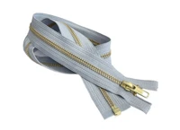 25 Inch Metal Zipper YKK #5 Golden Brass Medium Weight Separating Made in USA