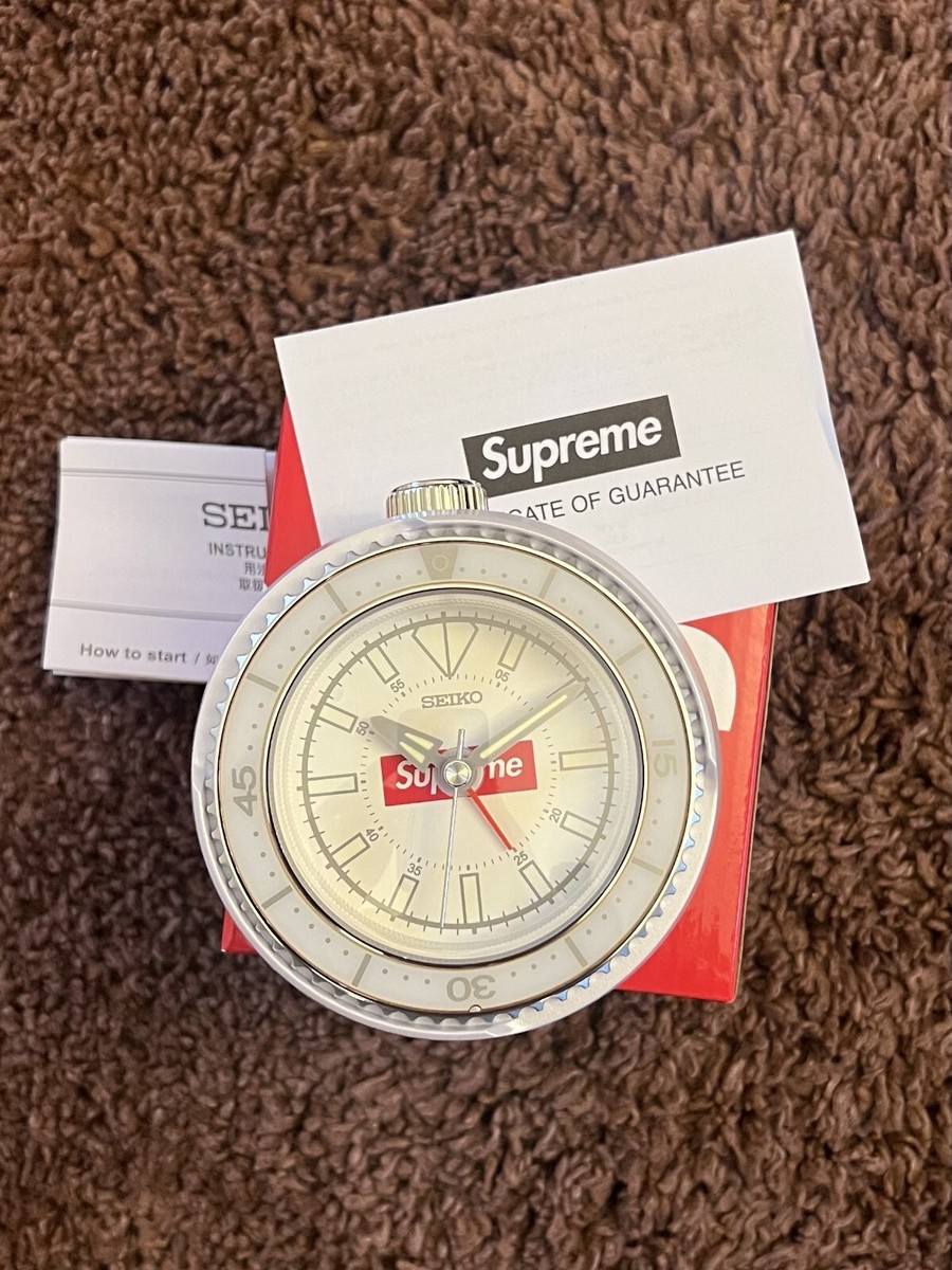 Supreme ®/ Seiko Mai Alarm Clock WHITE SUPREME SEIKO MAI WHITE ALARM CLOCK | eBay