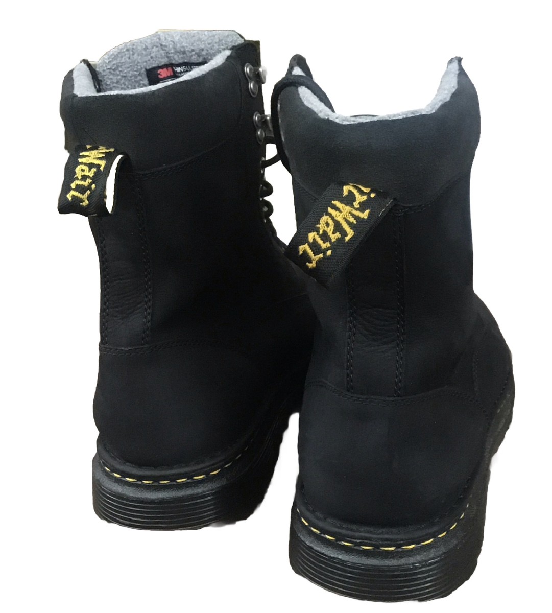 Dr. Martens Vincent Hook Men’s Combat Black Leather Boots Size US 11 Dr. Martens Vincent Hook Men main image 2