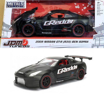 2009 Nissan GT-R R35 Ben Sopra JDM Tuners GREDDY Black 1:24 Jada Toys 98646