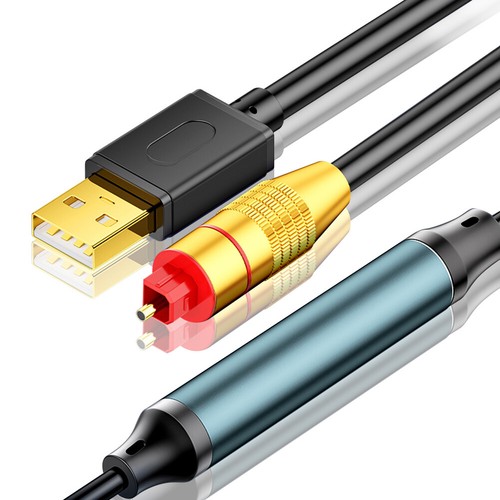 1.5meters USB To Optical Sound Adapter for TV Computer Laptop Connection Audio - Afbeelding 2 van 12