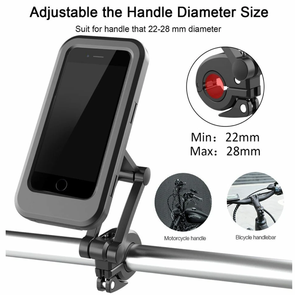 Motorcycle Phone Holder Waterproof Bike Mount For Delivery Drivers Case Bicycle - image 3 of 4