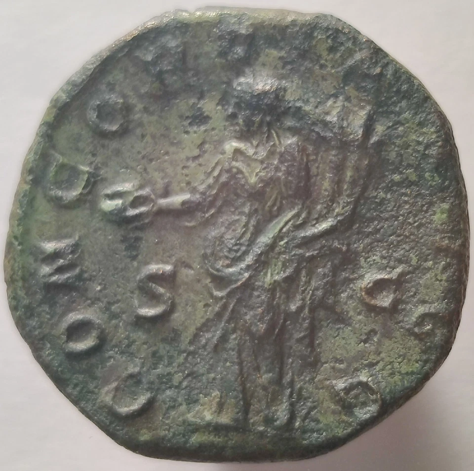 Imperial romano volusiano Sestercio 251-253 dC Concordia promedio Roma como nuevo bronce 4S Foto 2 de 2