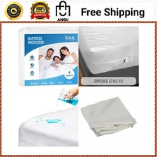 Bed Cover Twin Size Fitted Sheet Zippered Plastic Mattress Waterproof Protector