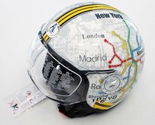 Casco Taglia M per Scooter Moto Quad Vespa Omologato modello Jet con visiera in 