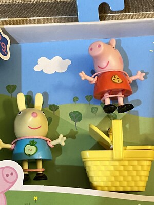 Peppa Pig Fun Picnic Toy Set - 3 Figures & Picnic Basket For Kids 3+ Years