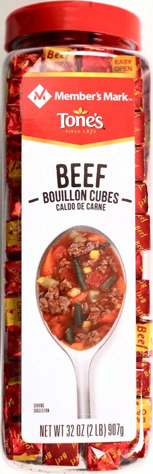 Member's Mark Tone's Chicken or Beef Bouillon Cubes Easy Open, 32