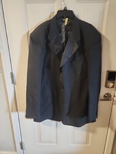 Tuxedo Club Jacket Men's Size 48L Black 3 Button Notch Lapel Formal Tuxedo