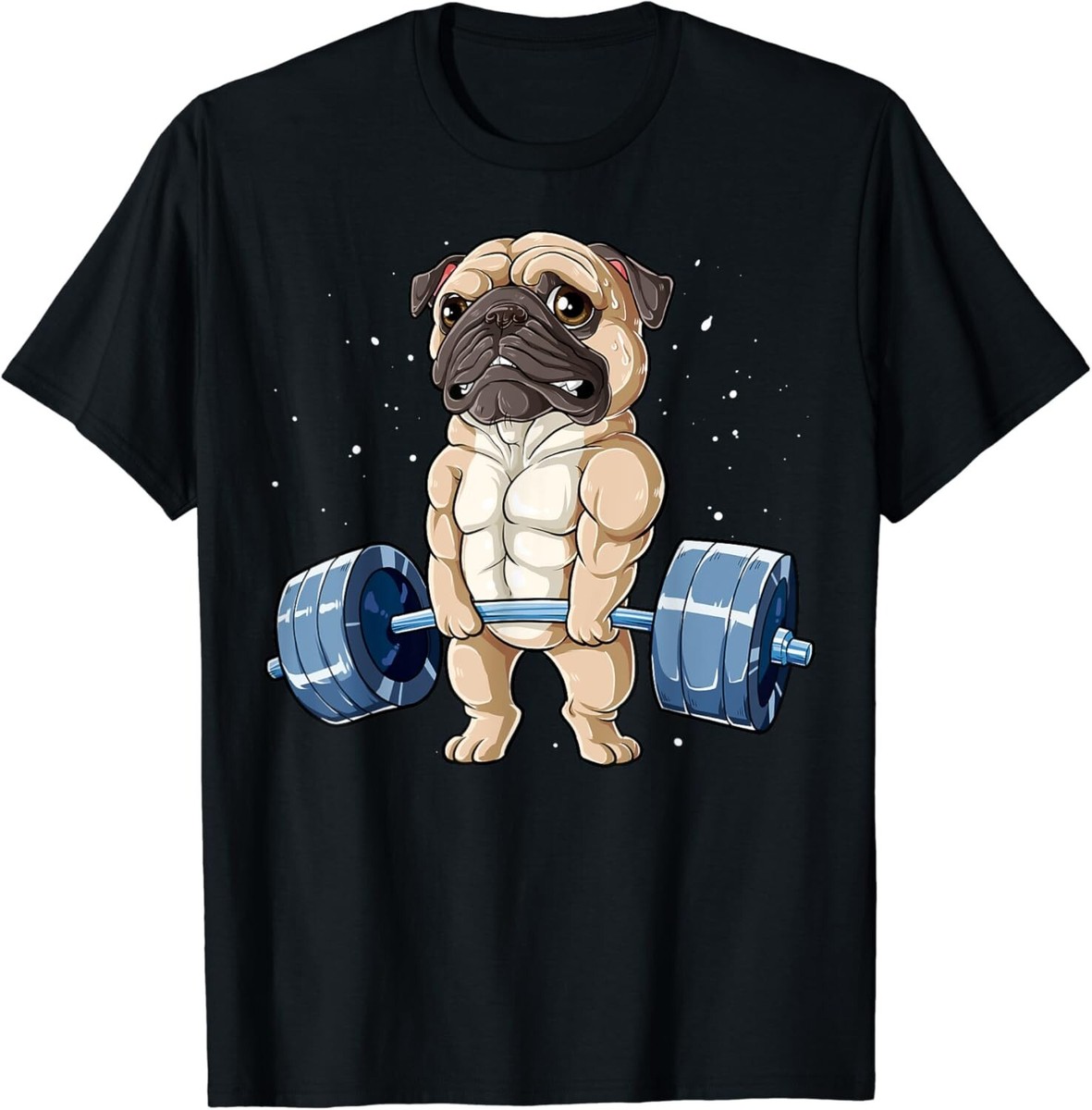 Pug Weightlifting Funny Deadlift Men Fitness Gym Workout Tee T-Shirt Pug Weightlifting Funny Deadlift Men Fitness Gym Workout Tee T-Shirt
