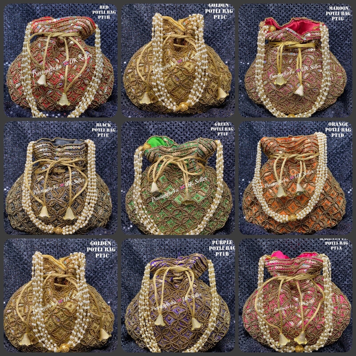 Net Potli Potli Bags Indiamart Potli Bags Laheria Both Side Work