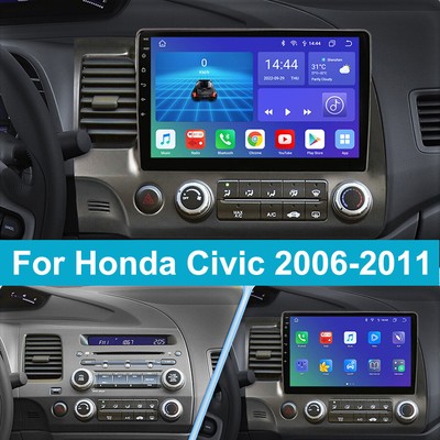 Apple CarPlay Android 12 Car Stereo Radio GPS WiFi For Honda Civic 2006-2011