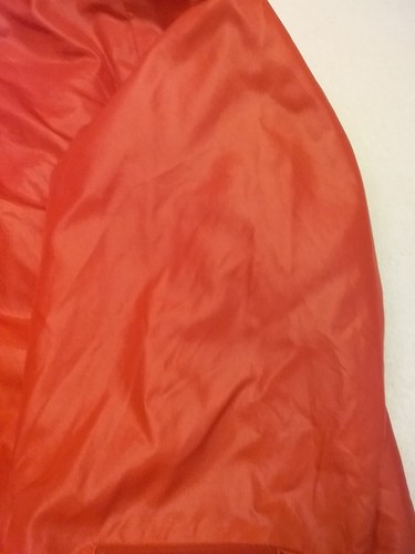 Vintage Nylon Jacket Red Karate Kid Full Zipper Hood Windbreaker Biking Cycling - Picture 6 of 24