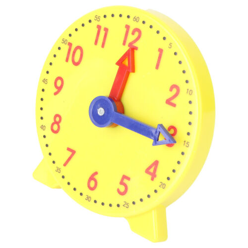 Early Education Round Small Desktop Teaching Clock Learn Time Clock Kids - Afbeelding 1 van 12