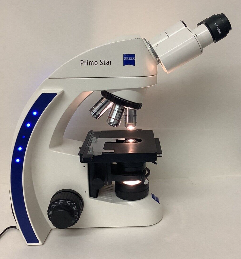 Zeiss Primo Star Binocular Microscope w/ 4X / 10X / 40X / 100X
