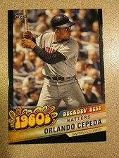 2020 TOPPS DECADES BEST BATTERS #DB-28 1960'S ORLANDO CEPEDA BLACK PARALLEL /299
