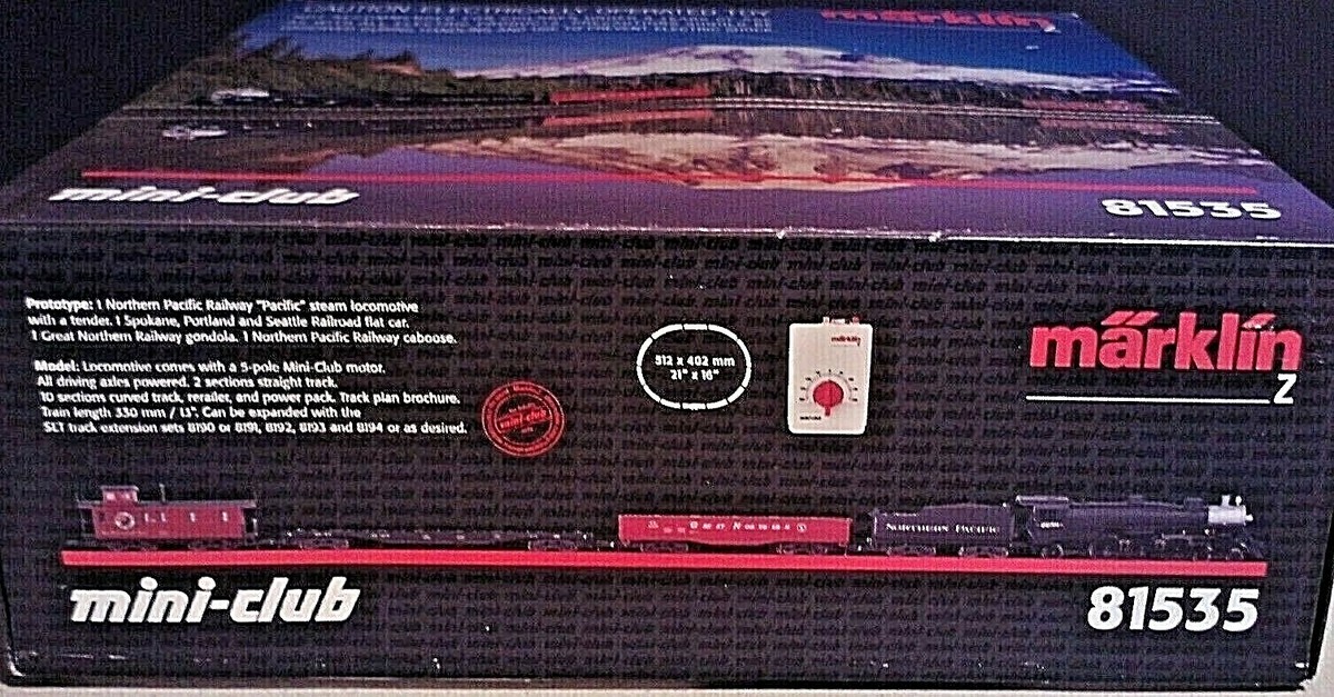 Z Marklin Mini-Club 81535 Northern Pacific Frght Set 5-Pole