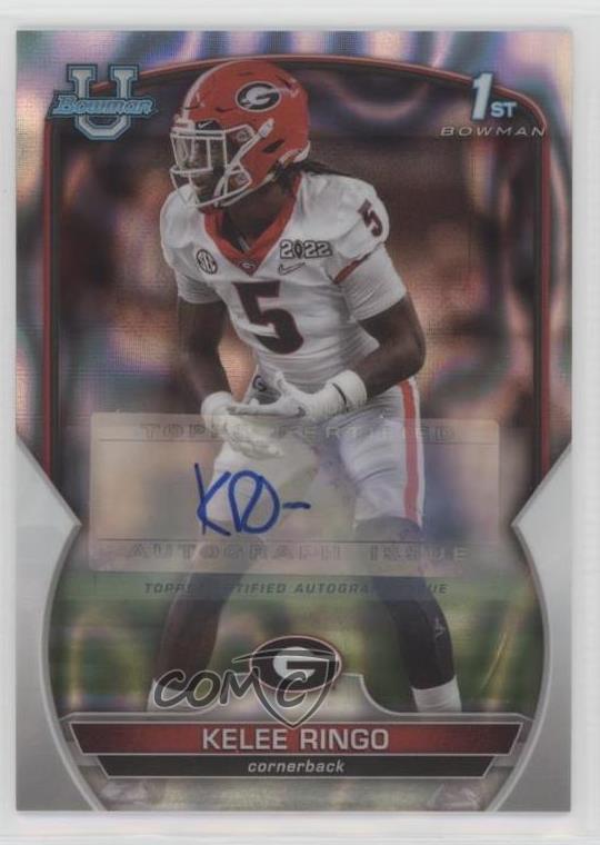 2022 Bowman University Chrome Prospect Lava Refractor /199 Kelee Ringo #68 Auto