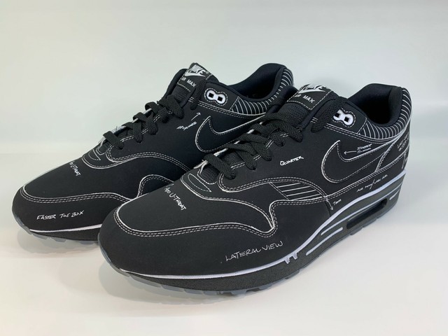 nike air max 1 tinker sketch to shelf black