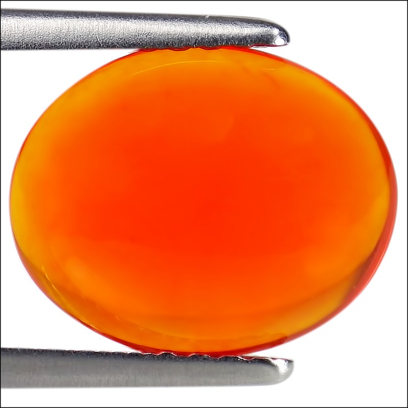 1.52 Ct Natural Ethiopian Orange Opal Gemstone Oval Cabochon Cut