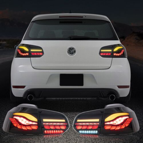 VLAND LED smoke tail lights for 2008-2013 VW GOLF 6 MK6 Golf R E test mark - Picture 1 of 8