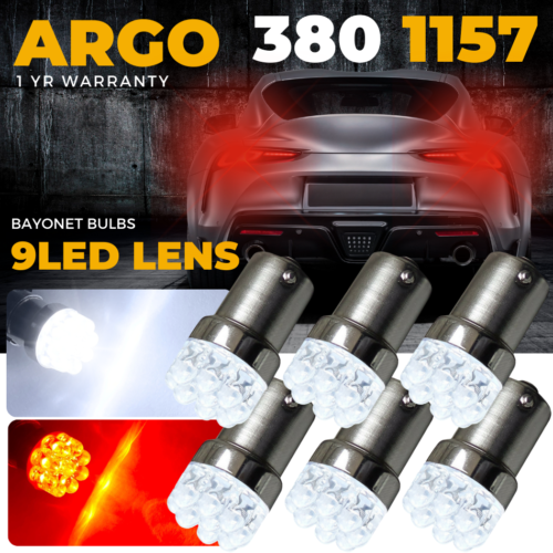 380 1157 Led Brake Light Bulbs Red Bay15d P21/5w Car Stop Tail Light Bulbs 12v - Afbeelding 1 van 39