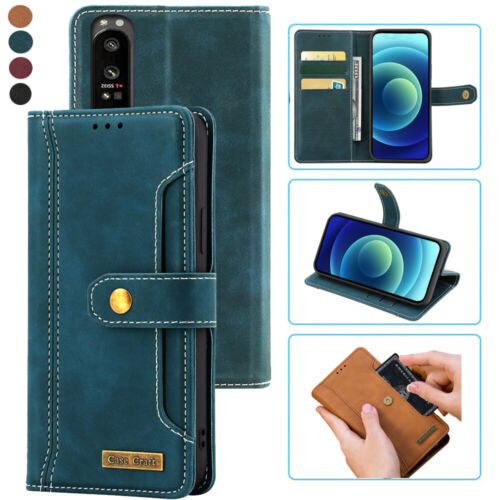 For Sony Xperia 1 III Notebook Style Card Case,Leather Magnetic Flip Phone Case - Picture 1 of 22