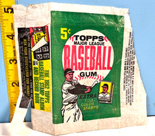 1962 Topps Major League Baseball Card Wax Wrapper